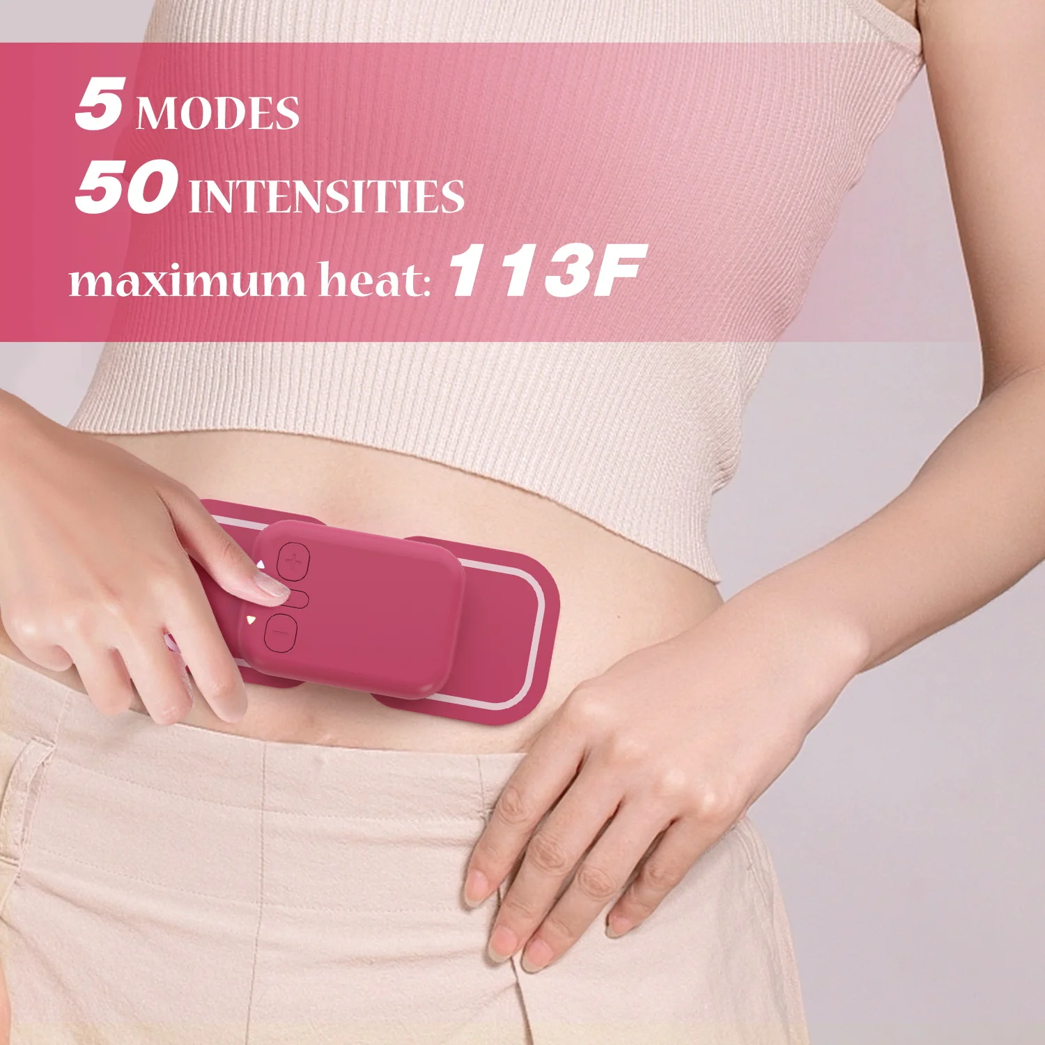 Relief Heat Cramps Pain Portable Pads Massage Period Smart Warm Palace Relie Massager Women Ems Menstrual Heating Pad