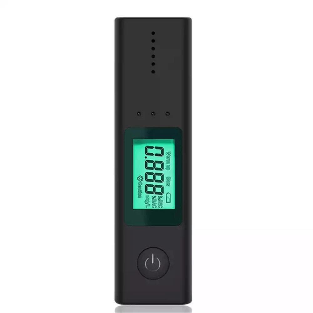 High-Accuracy Quick Response Portable Breath Alcohol Tester With Rechargeable Battery and Tri-color Display for Personal Use