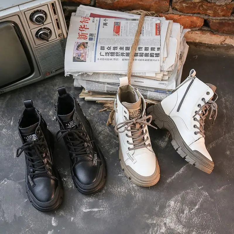 2022 Amazon  Popular Style Cowboy Boots Cool Young Girl Shoes PU Upper With Warm Fur Lining Front Zip Boots