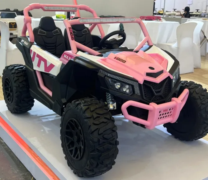 24V Kids UTV Ride on Toys Electric Off-Road Car for Kids 4WD Wheels with EVA Rubber Tires 4 Spring Suspension