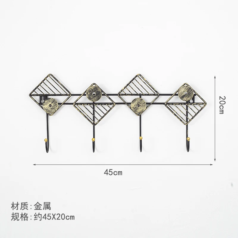 Factory Manufacture Hooks Coat Wall Robe Metal Clothing Vintage Towel Hanger Coat Diamond shaped circle Hanger Cloth Hook