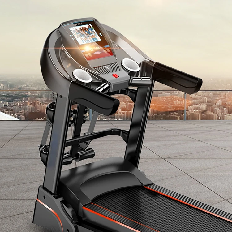 Automatic Home Treadmill Commercial Black Fitness LCD Heart Unisex Customized LOGO Bodybuilding Good Price