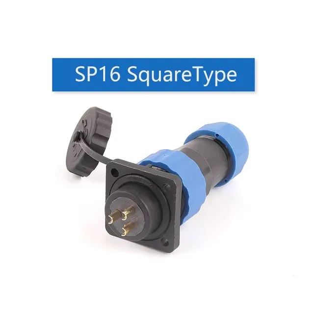 SP16 IP68 Waterproof Connectors Cable Connector Plug & Socket Male and Female 2 3 4 5 6 7 9 Pin Panel Mount Wire Aviation Plug