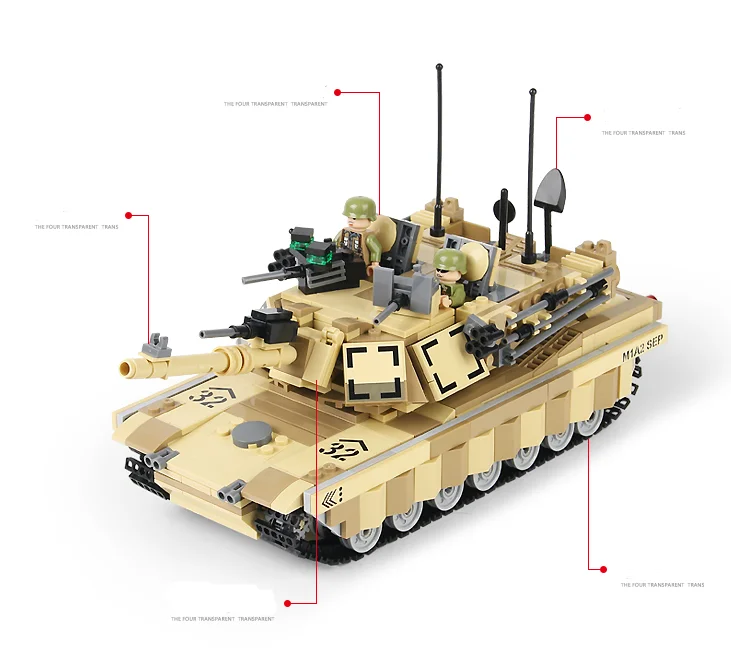 Building Block, Military series of main battle tanks  Toy for Children
