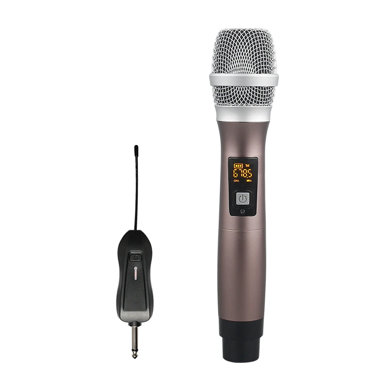 EPXCM Wireless Handheld Microphone UHF Segment FM Microphone Live Singing Church Host Home Outdoor Performance Show Digital Mic