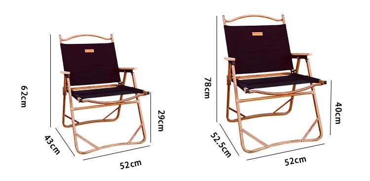 Folding Kermit Wood Aluminium Camping