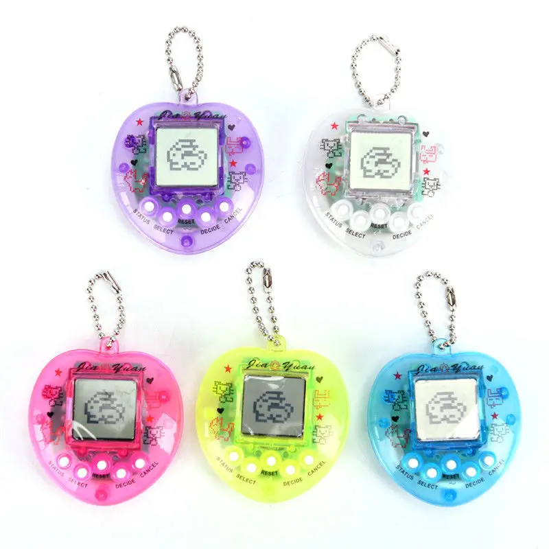 1PCS Transparent Electronic Pets 90S Nostalgic 168 In One Virtual Cyber Digital Pet Toys Pixel Funny