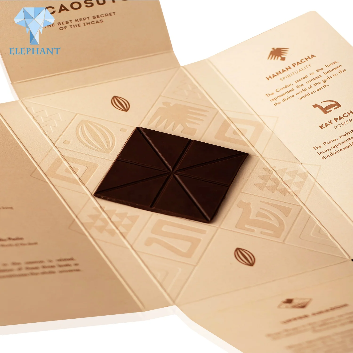 Custom Logo Premium Luxury Gold Food Grade Sweet Folding Chocolate Bar Packaging Box