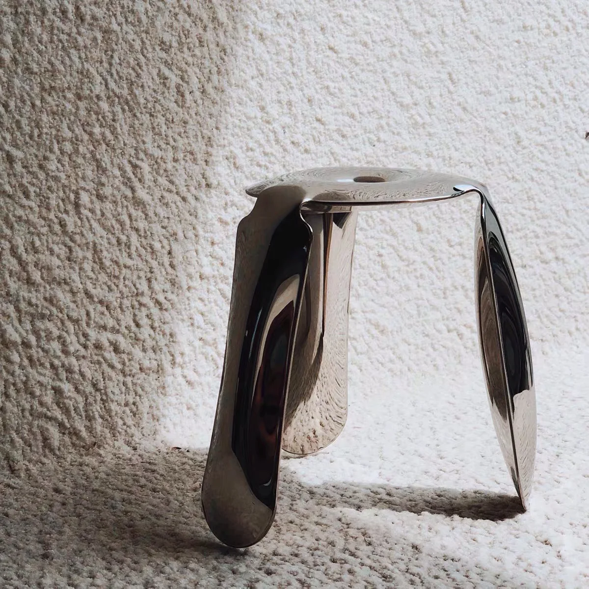 Nordic simple modern creative living room stainless steel dressing stool office stool inflatable home dining chair