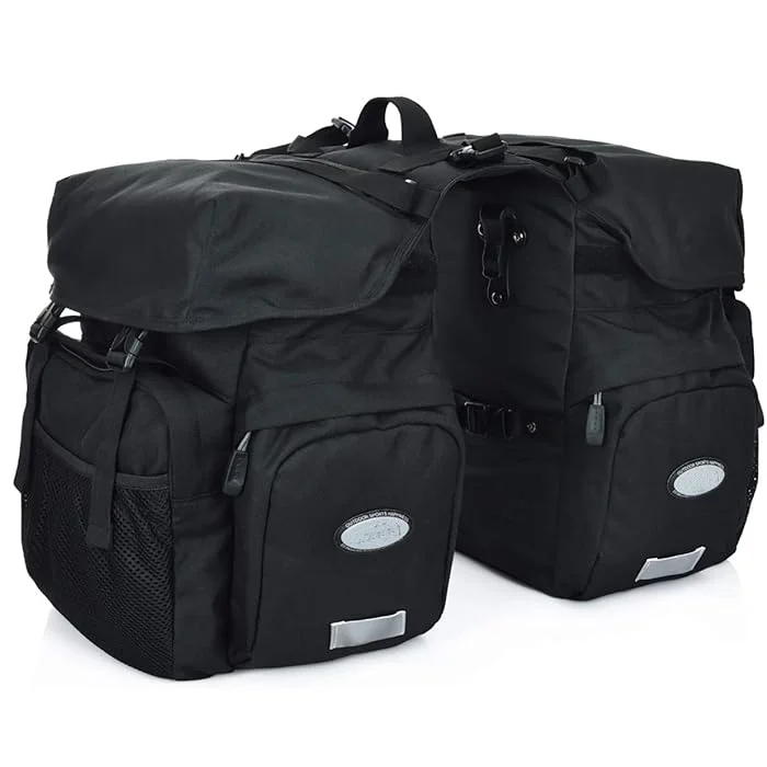 50L Bike Panniers Bicycle Commuting Bag Waterproof Saddle Bags with Rain Cover for Bicycle Rear Rack Carrier