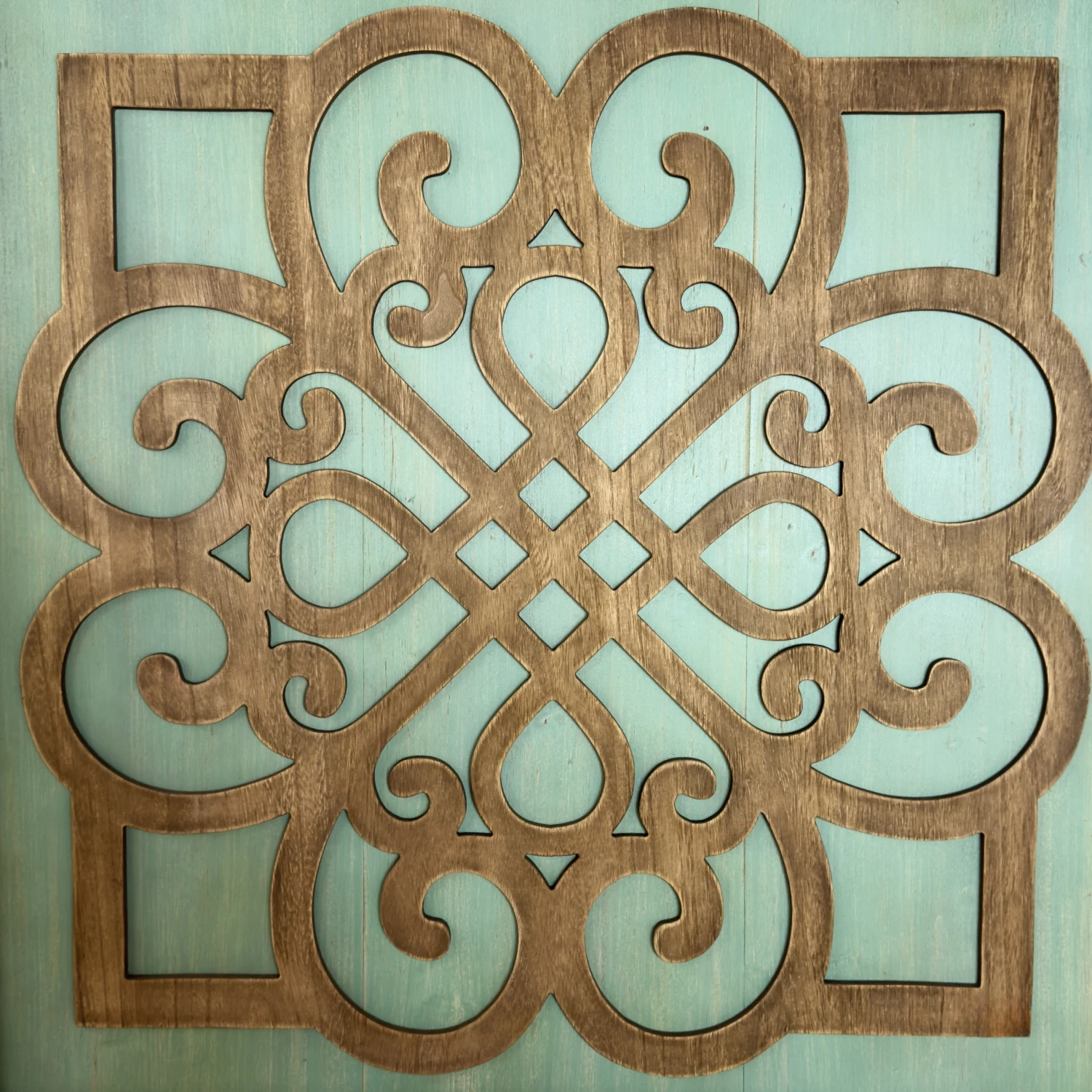 Large Green Square Brown Pattern Wall Decoration Items Home Living Room Framed Wall Art Decoration