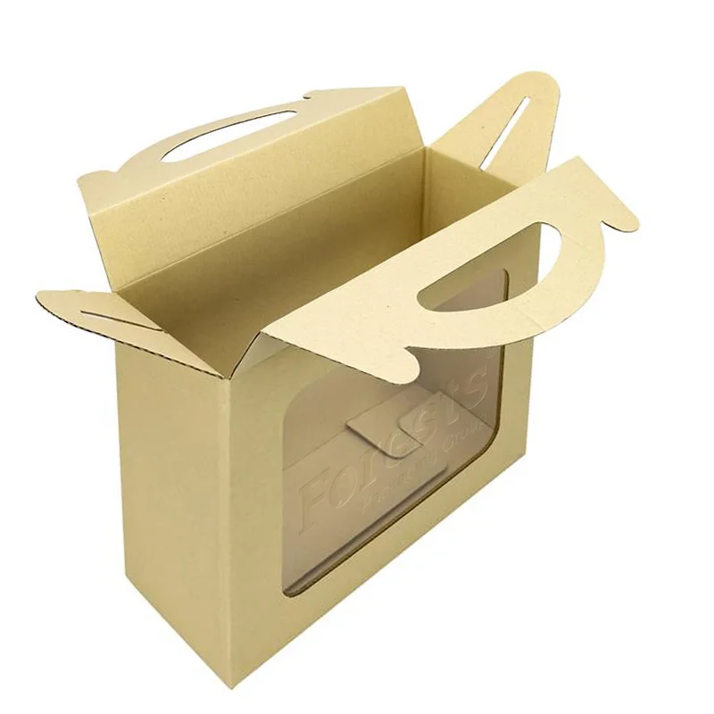 Competitive price biodegradable hard paper food display box with pvc window
