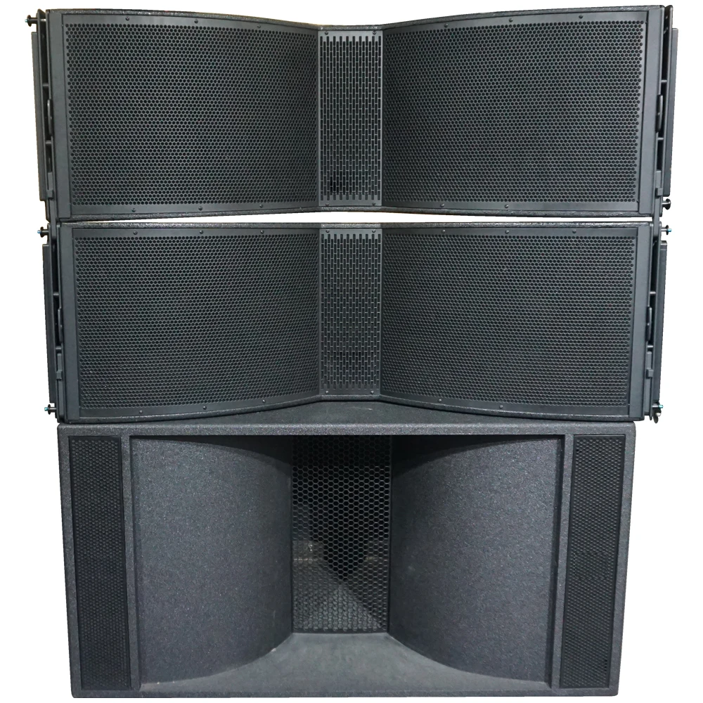 Double 12inch outdoor power high performance 3-way audio line array speaker + professional sound system