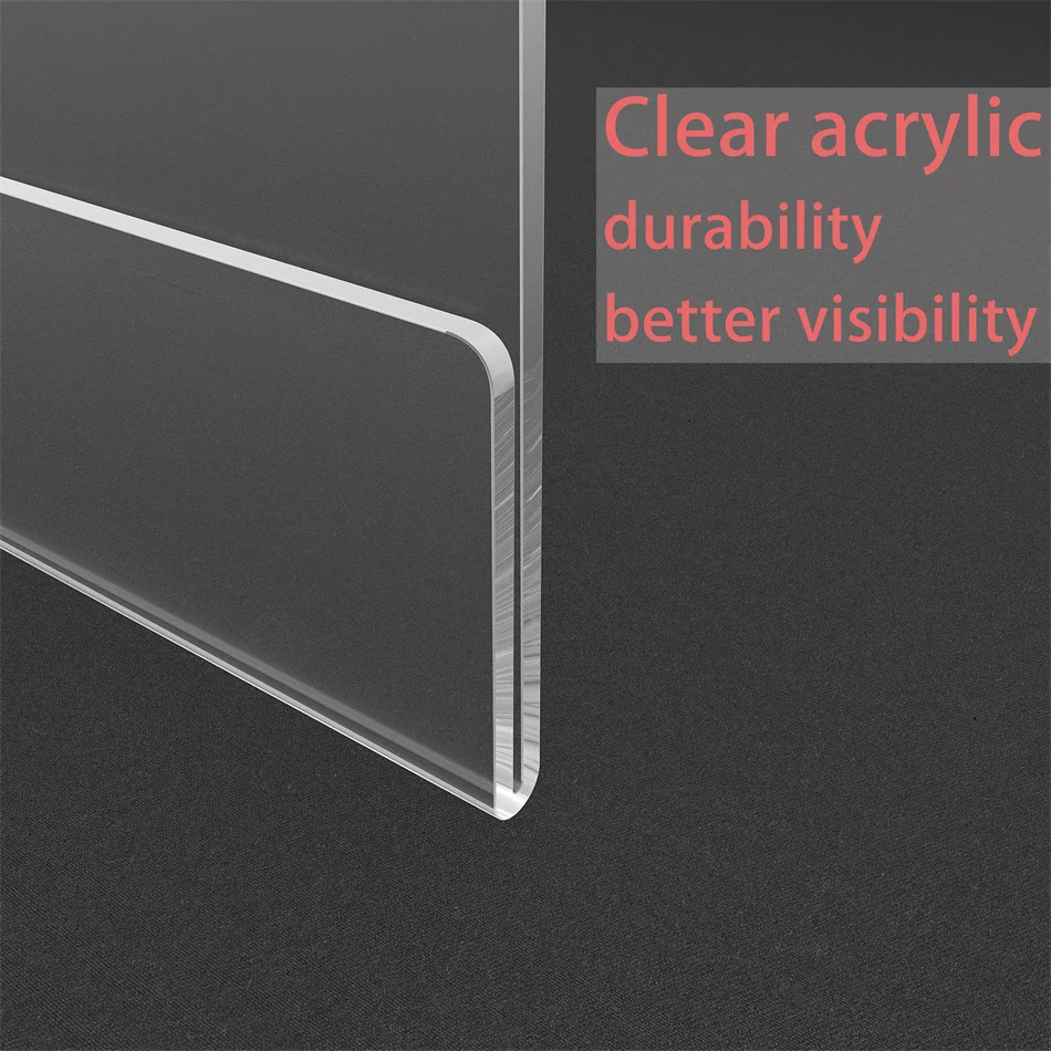 (6pack)8.5*11 inches Clear Sign Holder Double-Side Meun Ad Frame Ticket Frame Holders With 3M Tapes For Cafes,Restaurant