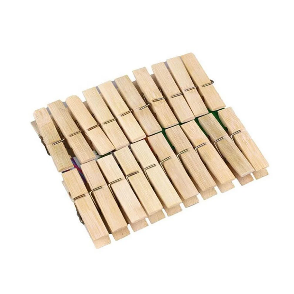 Eco-Friendly Multifunction Household Natural Color Bamboo Pegs for Clothes