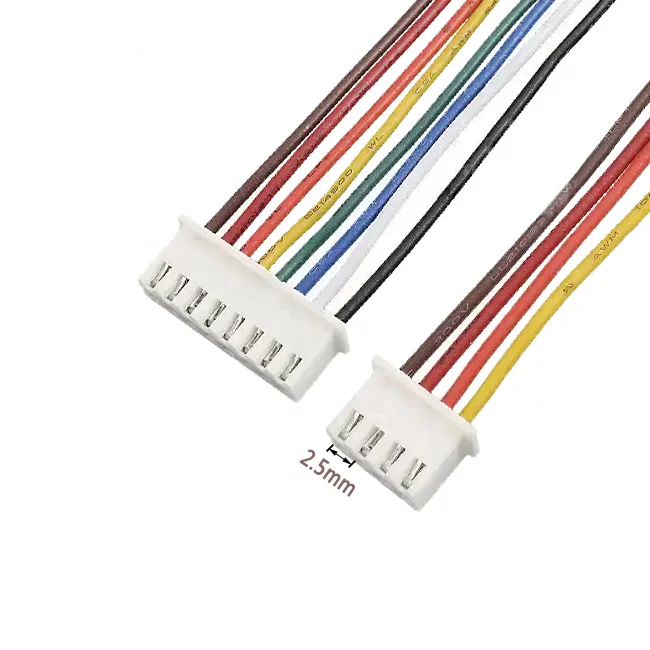 original 2.5mm pitch female wire connector custom 2 3 4 pin jst xh 2.54 cable harness assembly connector 10way cables