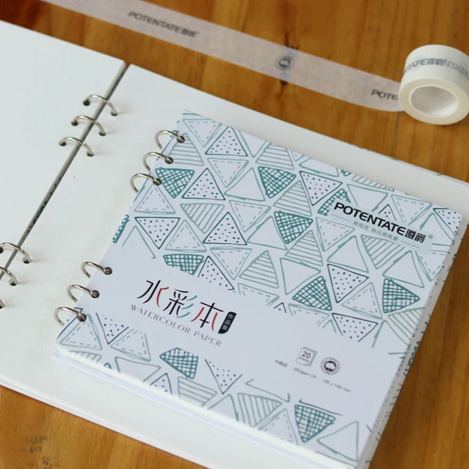 Potentate Watercolor Paper book work collection loose leaf Hot Press 260x260mm