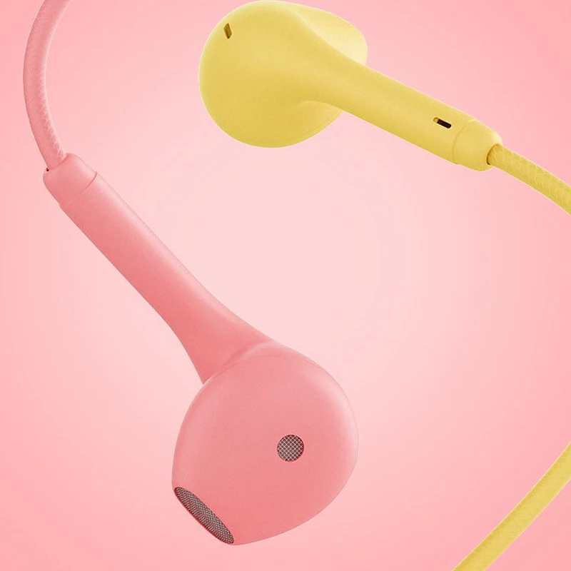 
Delicate Frosting Feel Cheap Earphones 3.5mm Wide Compatibility Ear Phones Wired Available in 8 Colors Macaroon Earphone 