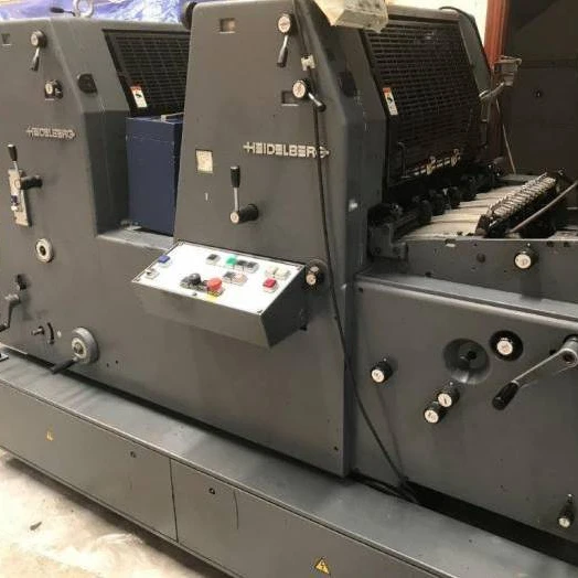 Offset printer Heidleberg GTO 52 2 colors water dampening and DDS dampening 8000pages per hour