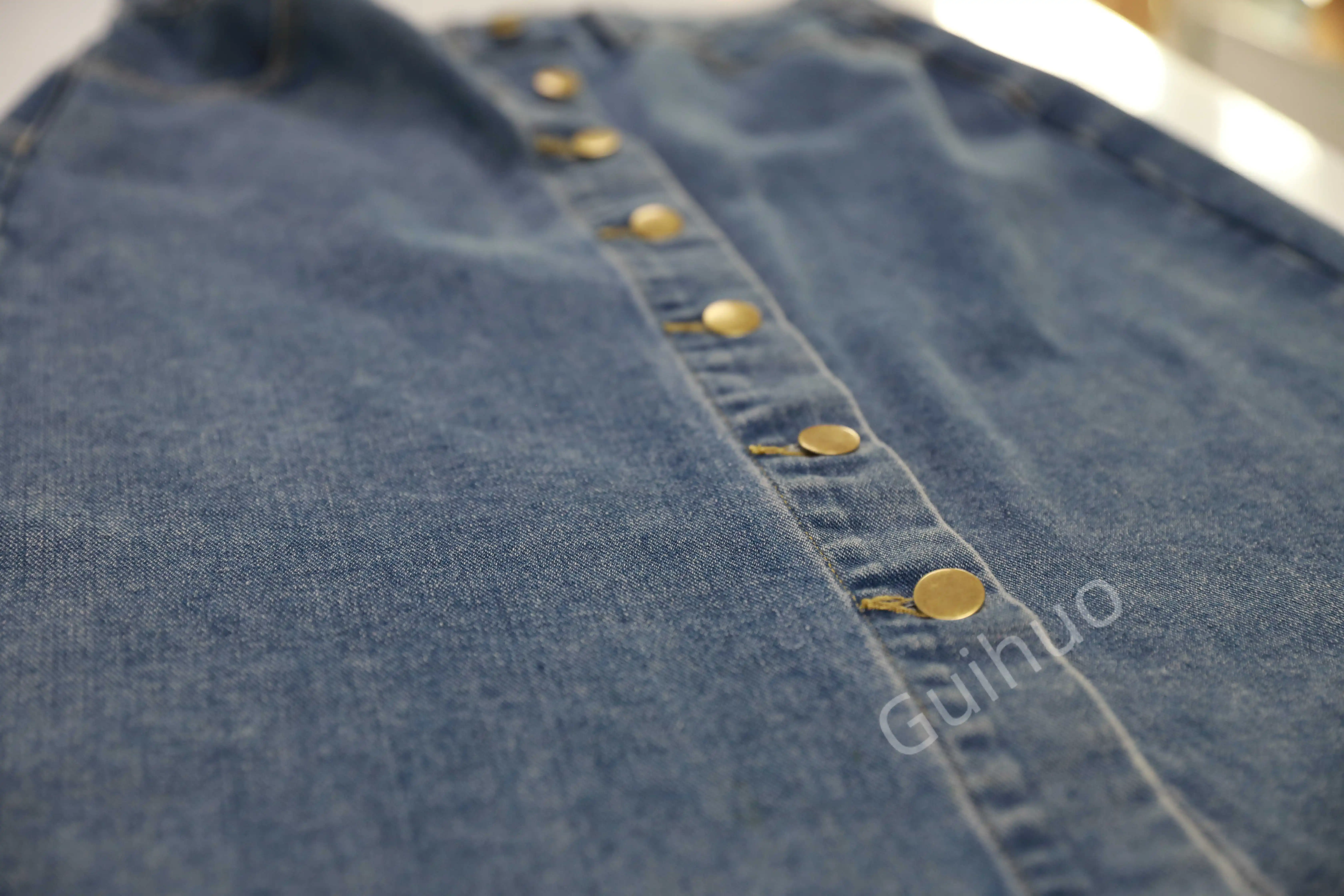 Clothes Women Jeans Denim  Button Design Daily Wear Zipper Fly Casual Hot Selling Long Jeans Skirt For Women