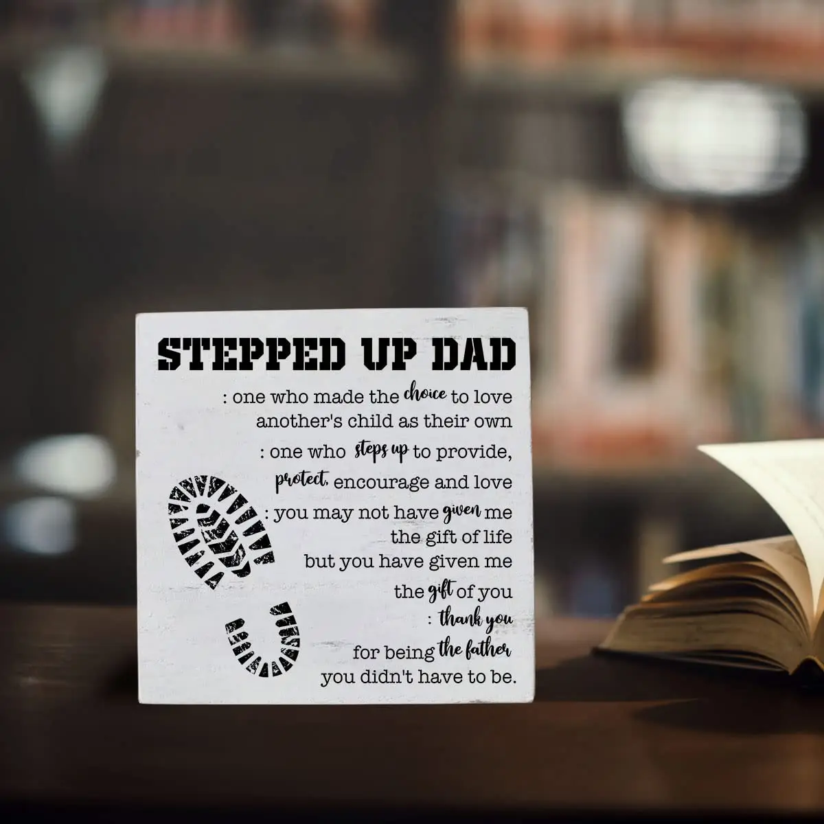 custom Birthday Gifts Fathers Day Christmas Desk Decor Wooden Box Sign decor wooden ornament christmas gifts