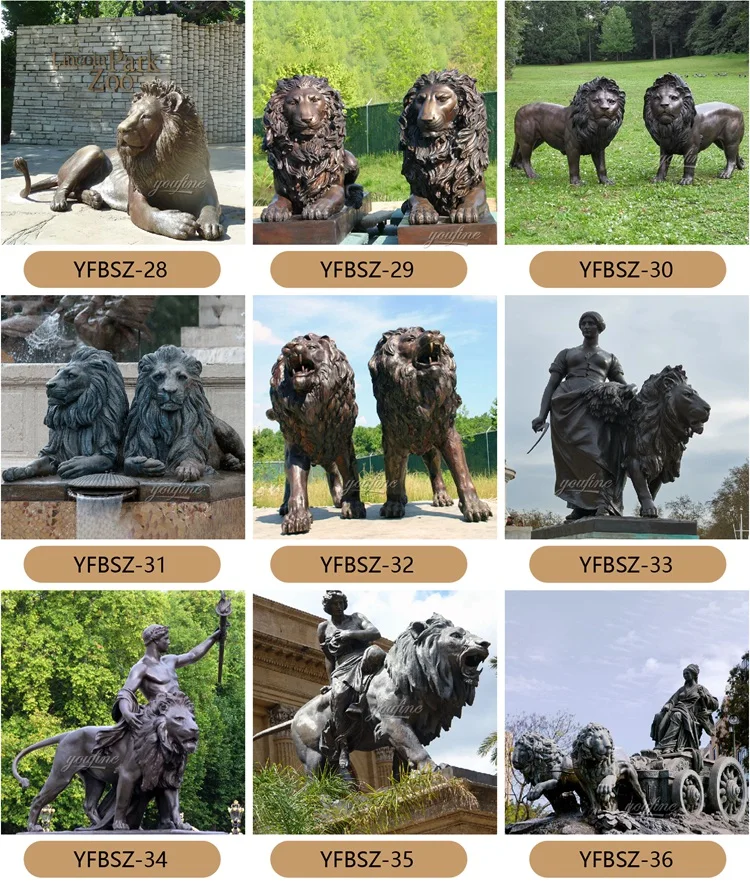 Bronze Lion Sculpture