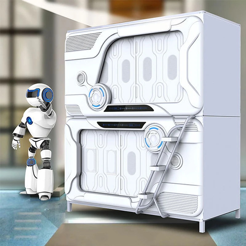 Горячая Распродажа одноместная двойная Звукоизоляционная Капсульная гостиничная двухъярусная кровать спальные подставки