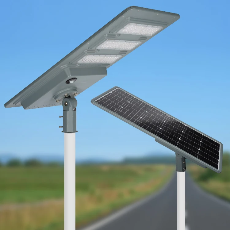 HUAYING High Power Aluminum Smart Panel Energy All In One 60 80 100 Watt Led Outdoor Street Solar Lamp