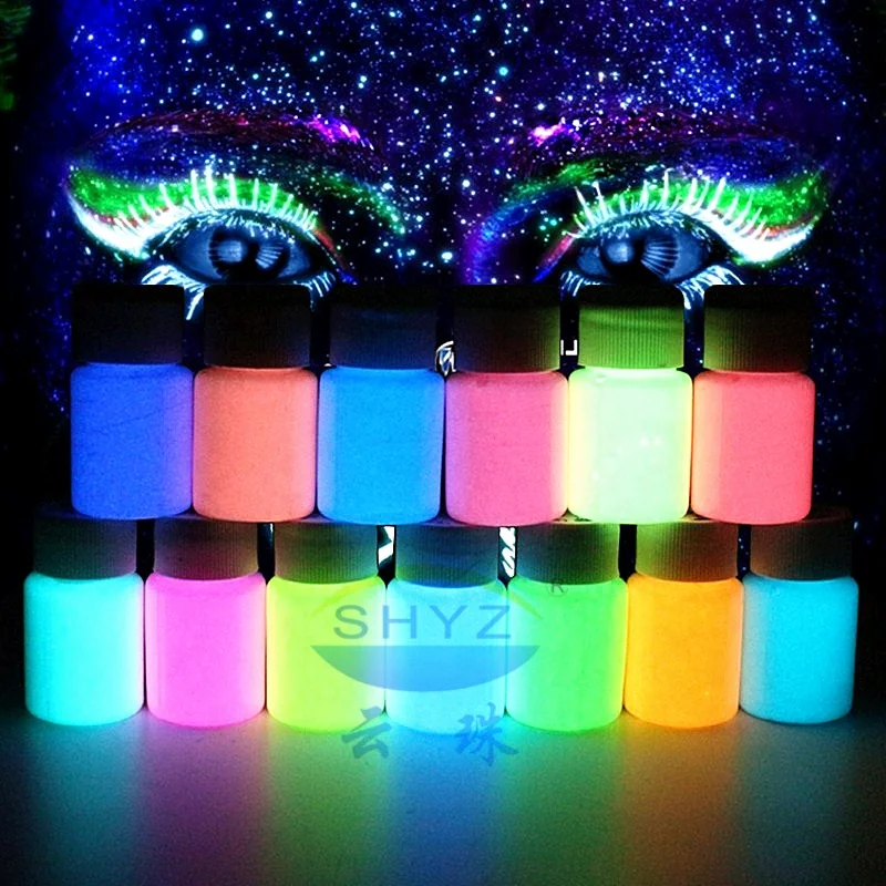 Luminous Powder Pigment for DIY Craft Plastic Screen Printing Material Photoluminescent Pigment Glow in The Dark Pigment CN;SHG