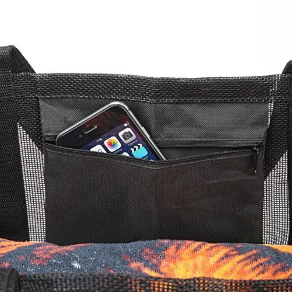 Wholesale waterproof Insulated picnic cooler pool bag mesh tote beach bag