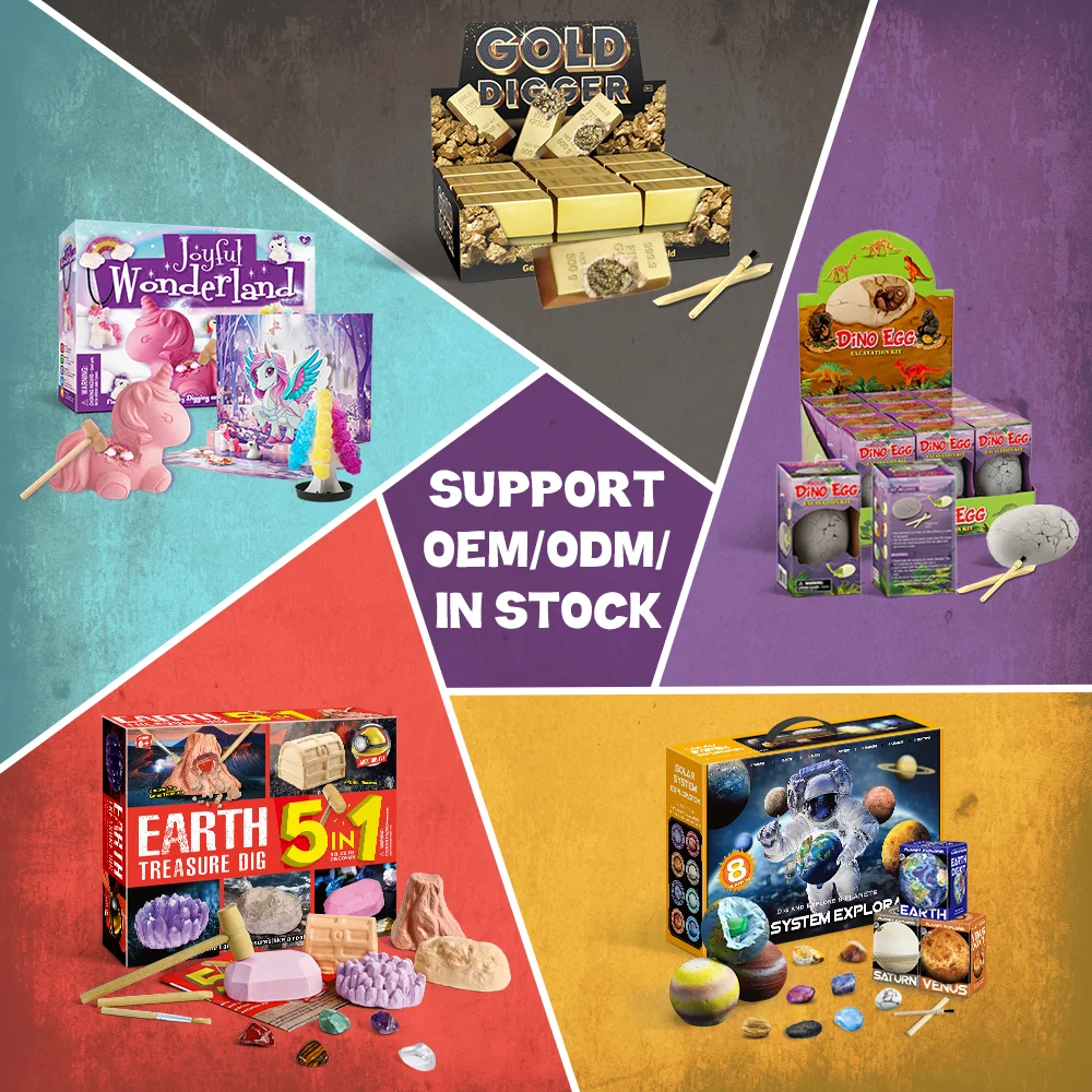 Dig out the lovely mermaid sea animal toy set educational excavation learning STEAM kits