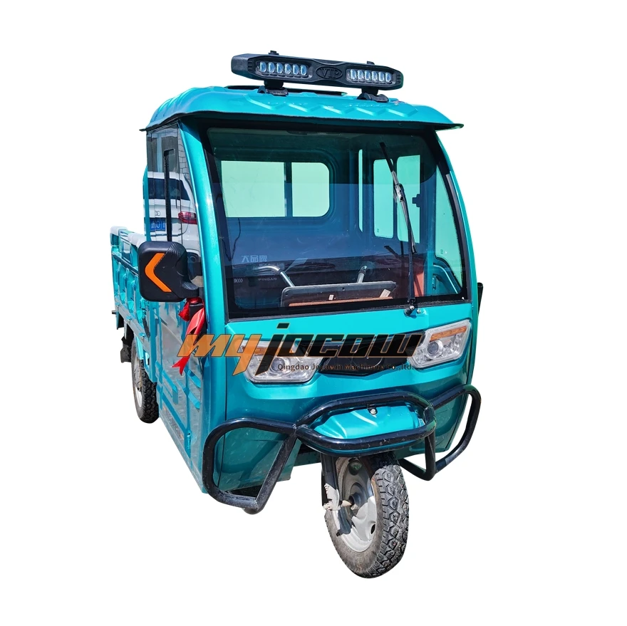 Big power 2 doors cheap electric tricycle used for cargo with front cabin