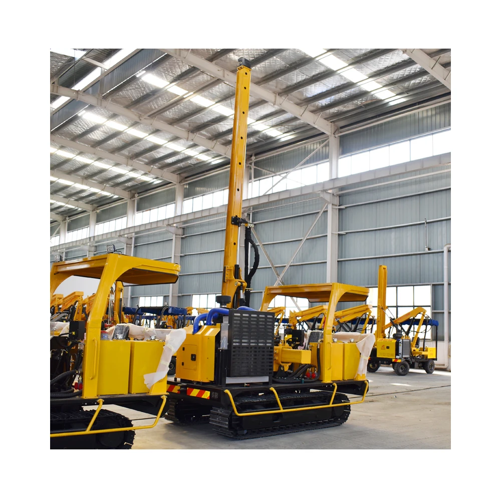 6m frame column solar high performance pile driver: a versatile crawler pile driver for piling and drilling tasks