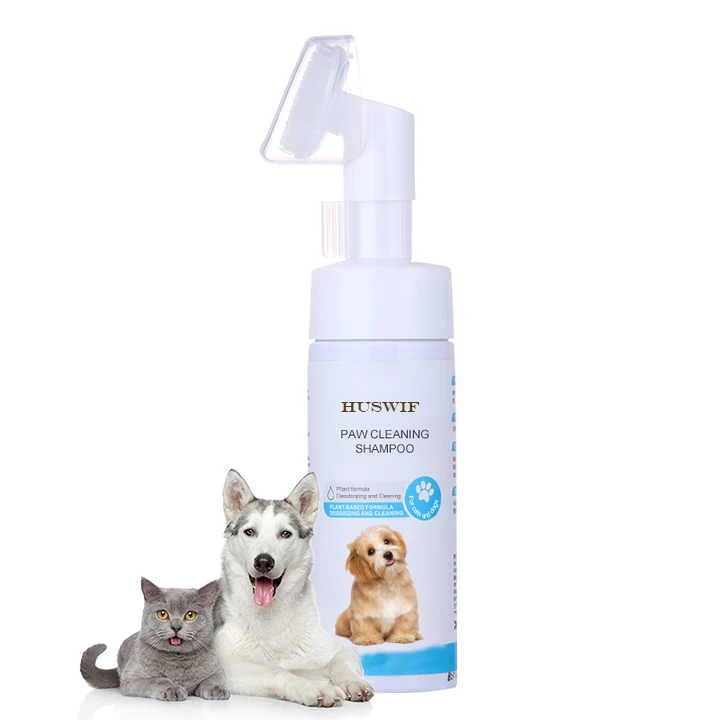 Low Moq Private Label No Rinse Moisture Quickly Clean Waterless Paw Care Cleansing Foot Foam For Pet