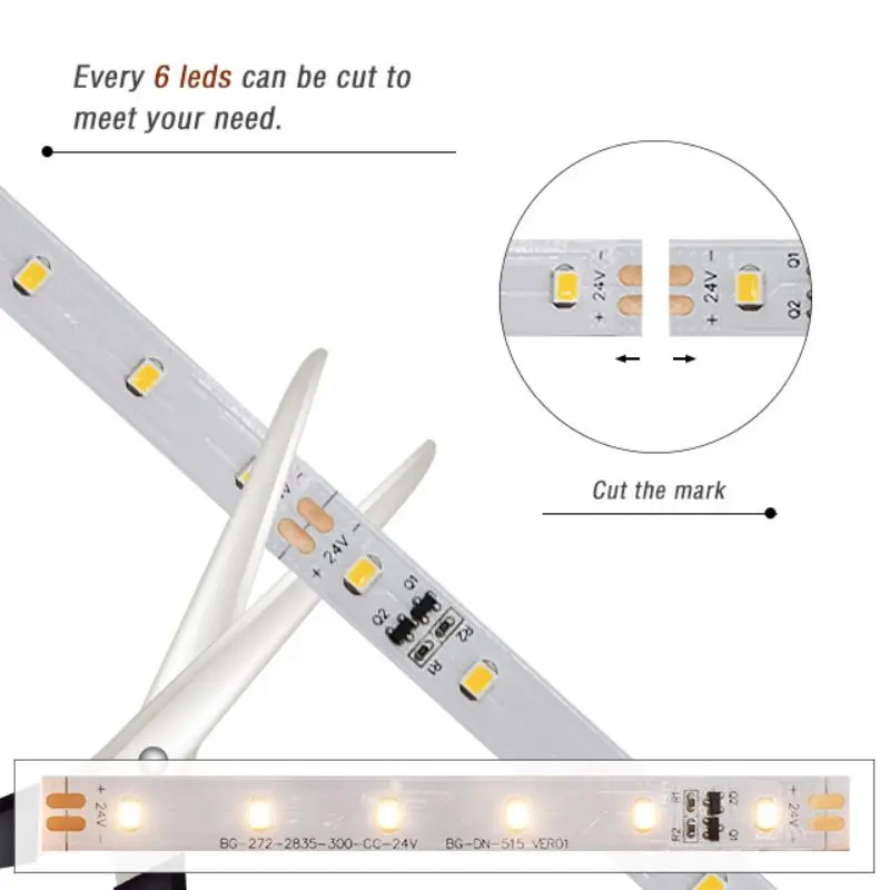 Яркая Светодиодная лента SMD2835 5 м 10 30 6 Вт 60 светодиодов/м Гибкие Умные Огни для дома