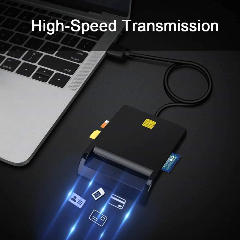  Считыватель смарт-карт USB считыватель карт cvc совместимый с Windows Mac OS и Linux SD MicroSD TF ATM IC