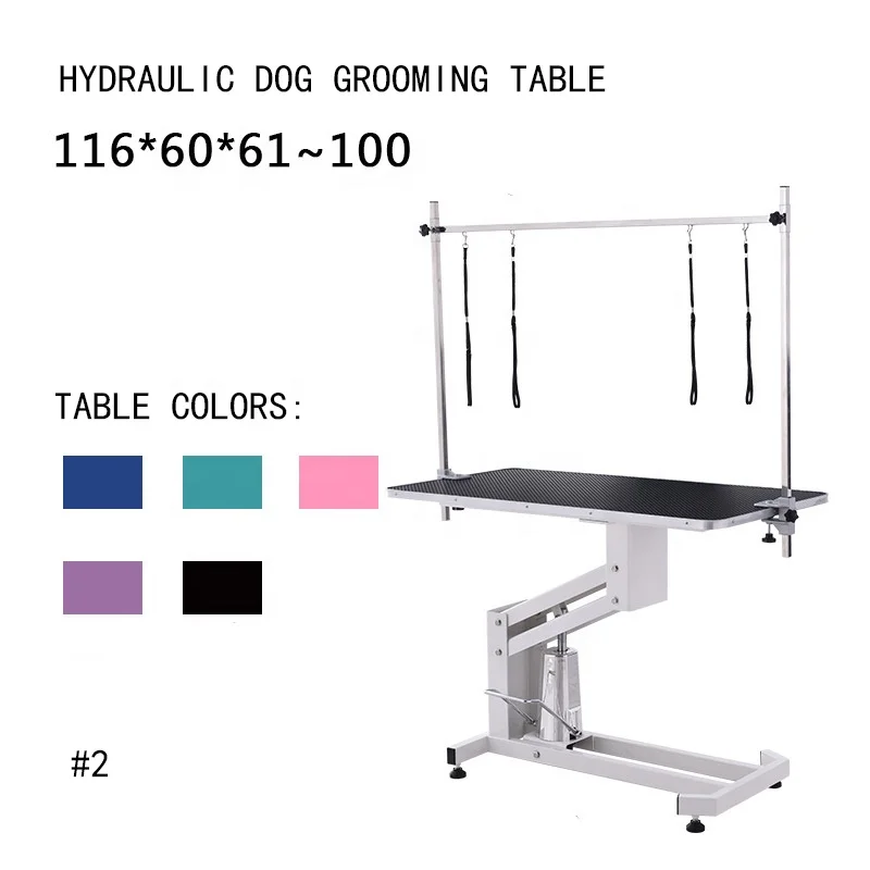 Custom Electric lifting dog table hydraulic dog show table pet grooming table with LED light