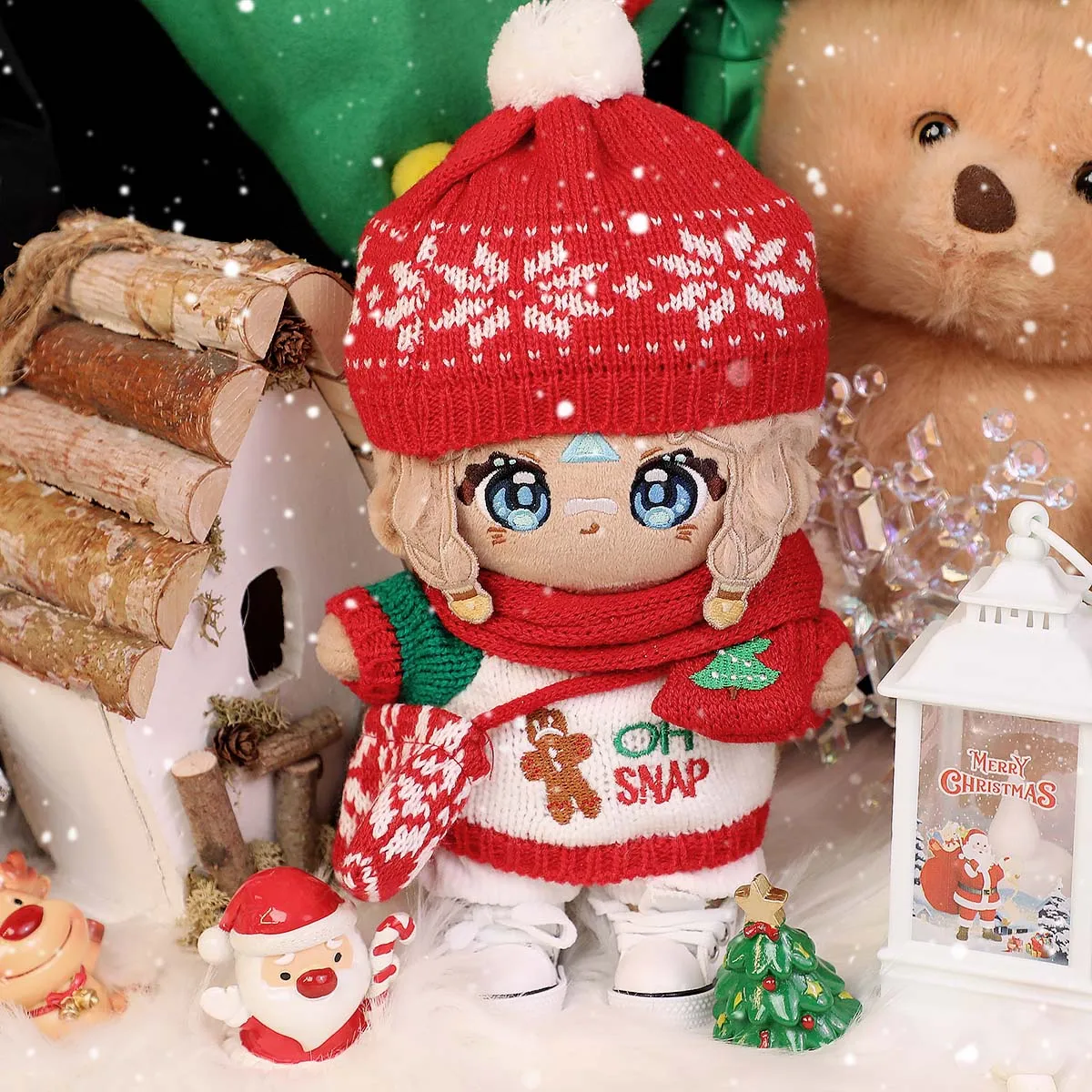 Vograce LOW MOQ Customized Korean 20cm Kpop Idol Dolls Custom Plushie Kawaii Character Stuffed Plush Doll With Clothes