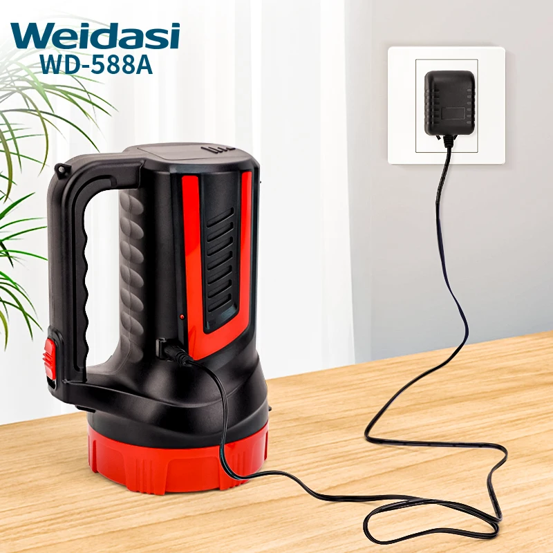 Wholesale rechargeable led light emergency searchlight led rechargeable lamp handheld spotlight for outdoor