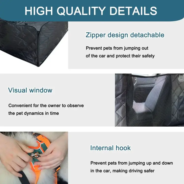 GeerDuo Pet Customize Extra Large Foldable Waterproof Dog Car Back Seat Extender Hard Bottom Covers for Large Dogs