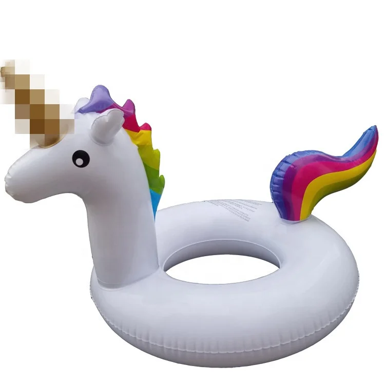 Wholesale Customized Good Quality Swim Unicorn Inflatable Pvc Swimming Floatie Ring