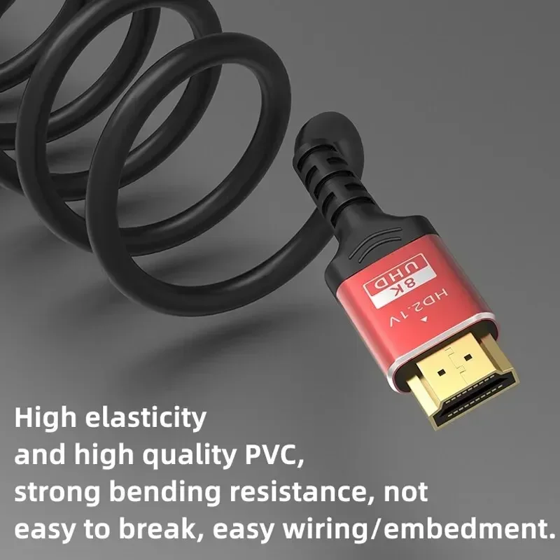 Кабель 8K 60 Гц 2 1 В 4 К 144 3D 5 м HDMI для телевизора компьютера монитора проектора PS1 PS2 PS3 PS4 PS5 игровая консоль аудио и видео