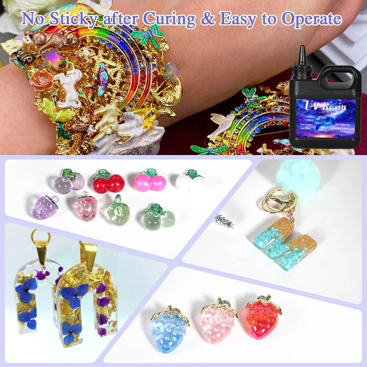 UV Resin  Fast Cure Resin for Jewelry Making, DIY Craft, Decoration for Beginner and Professional