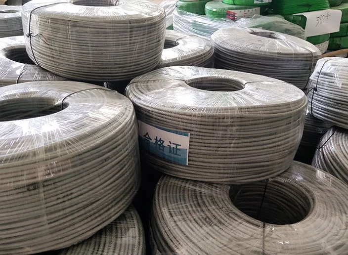 Galvanized steel wire rope cable stainless steel wire cotton core pully rope 6MM coil rod braided zinc-plated wire rope