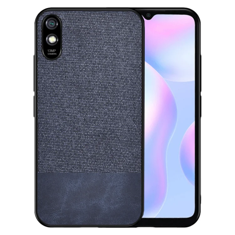 Luxury Cloth Fabric Texutre Soft Silicone Frame Mobile Phone Case for Xiaomi Redmi 9A
