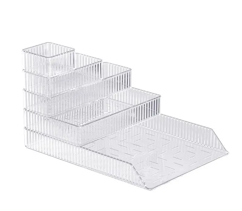 Transparent organizer drawer multi desktop storage box beauty makeup display stand