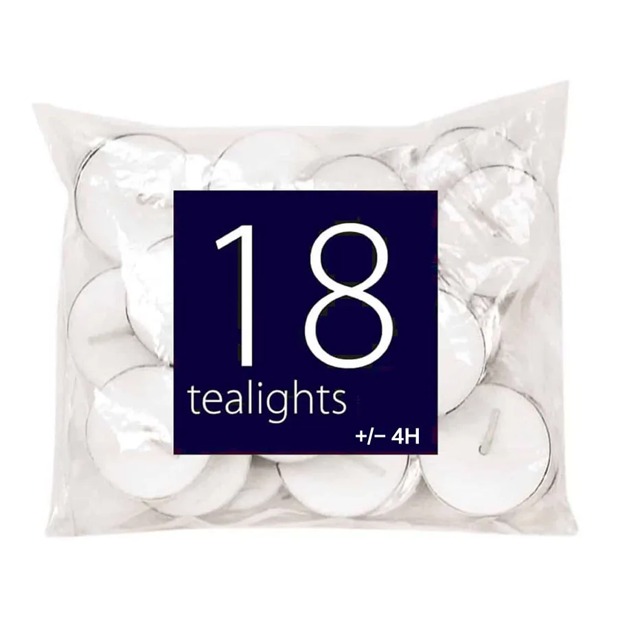 Bulk decorative 8 hours white tealight candle manufacturer with package 50 pcs