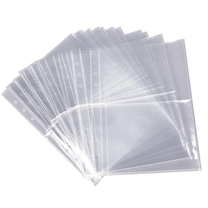 10pcs A5 Binder Sleeves 1P 2P 4P Photo Album Binder Refill Inner Cards Photocard Refill Bags Pockets For Mini Instax Name Card