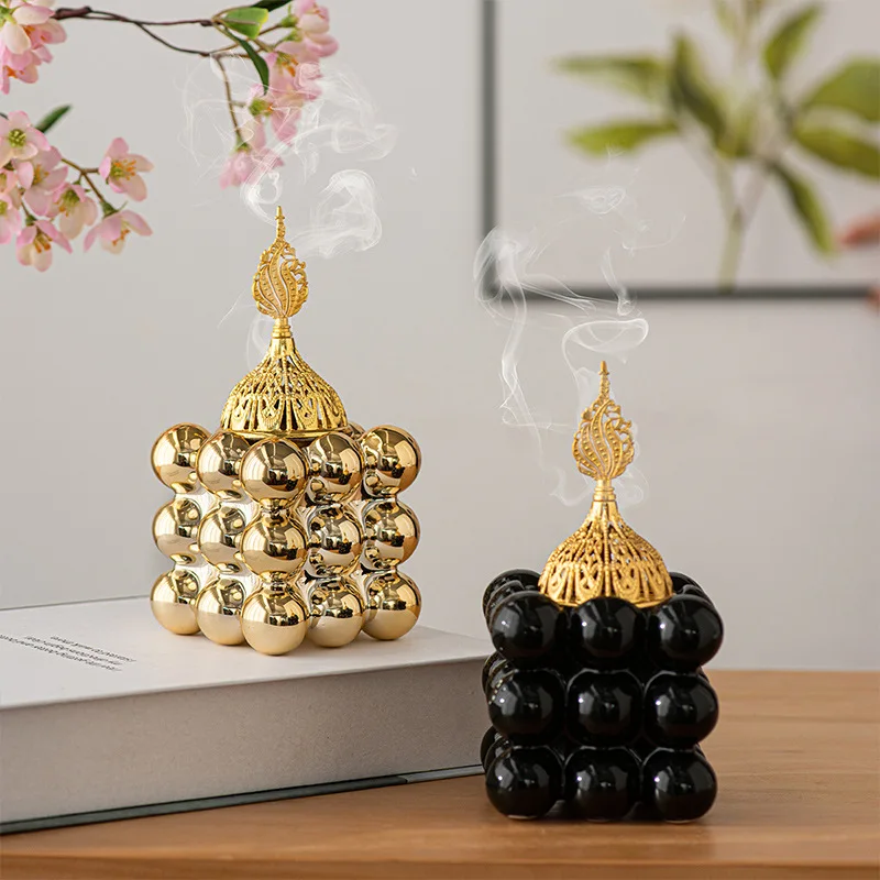 Ywbeyond Aromatherapy Home Decoration Middle East Bubble Cube Ceramic Arabic Incense Burner