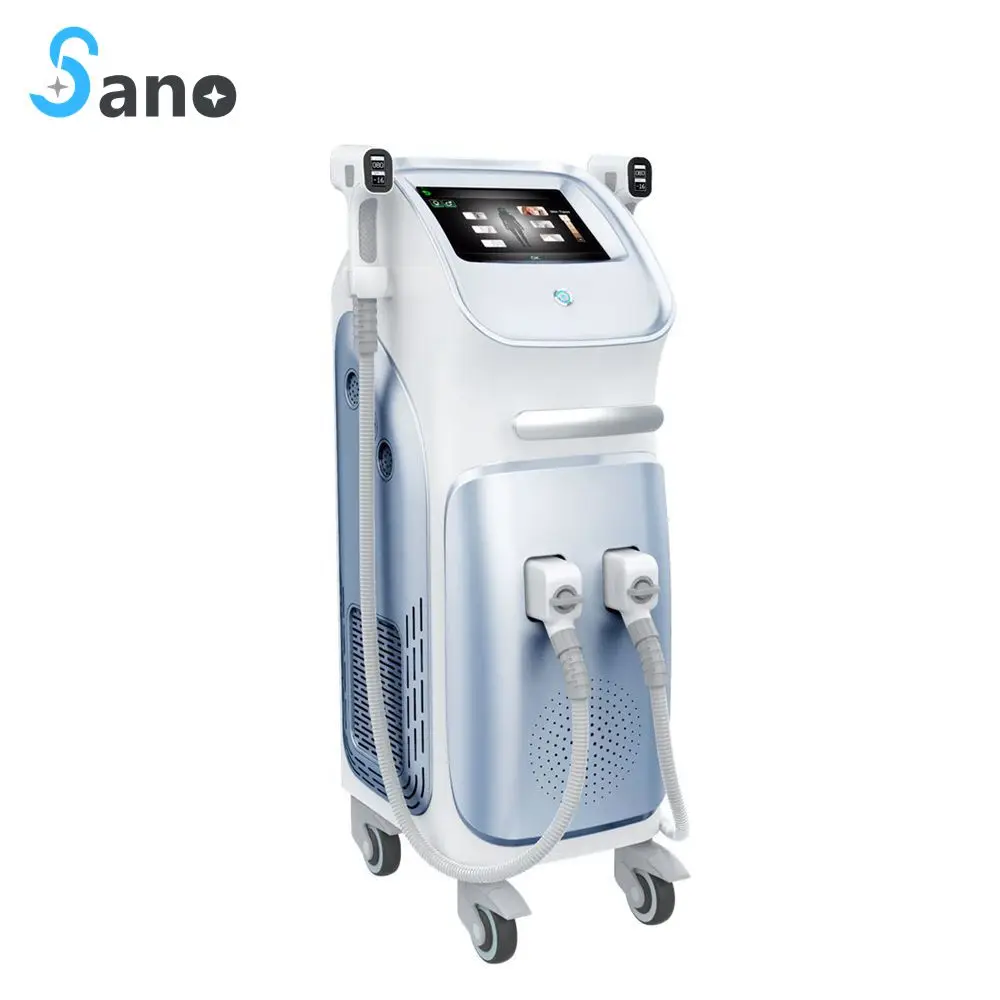 Хиты продаж 2022 большой мощности 1200 Вт + 2000 лазерный диод две ручки диодно лазерное удаление волос 808nm диодный лазер для удаления